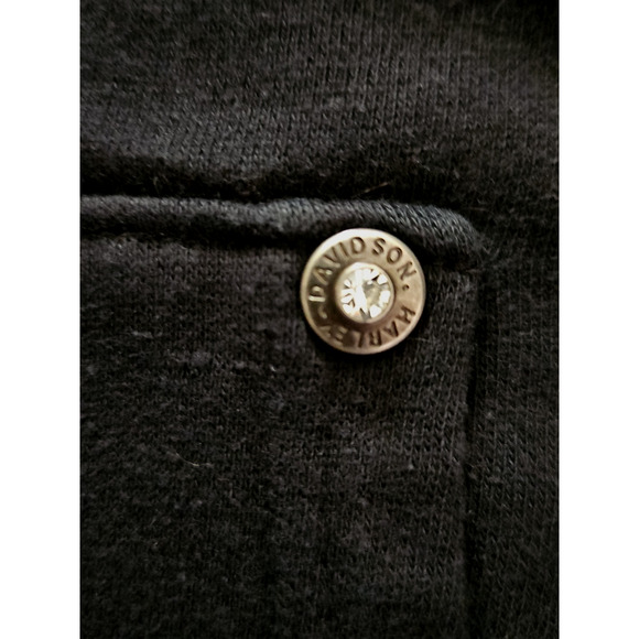 Harley Davidson Zip Up Hoodie Women's XL Hooded Biker Motorcycle Sweatshirt - Picture 6 of 7